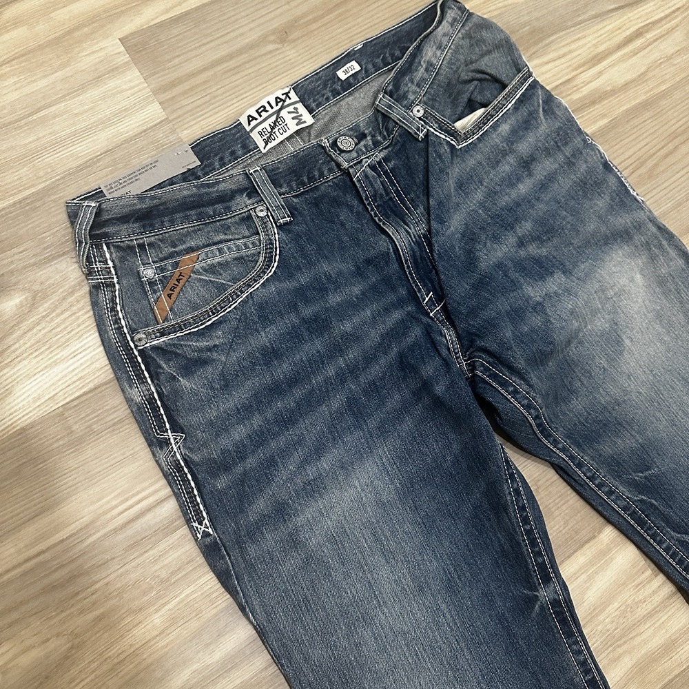 Ariat M4 Relaxed Boot Cut Jeans Mens 38x32 Blue Coltrane Durango 10017511 NWT - Picture 6 of 8